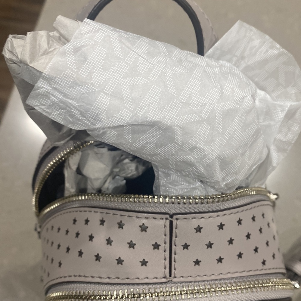 NWT michael kors rhea star mini backpack grey - Picture 12 of 13